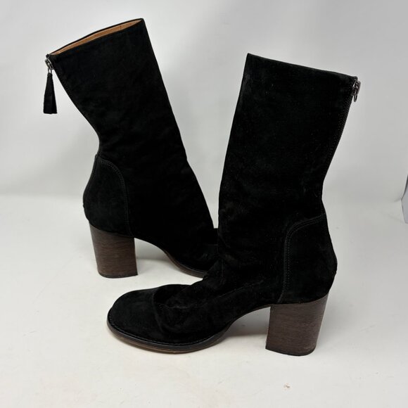 Free People women's Elle Block Heel Boots black suede 39 Portugal - Picture 5 of 12